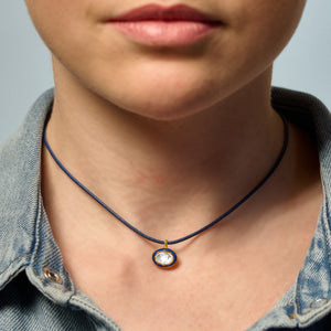 Eternal Lines - Midnight Blue & Gold Necklace