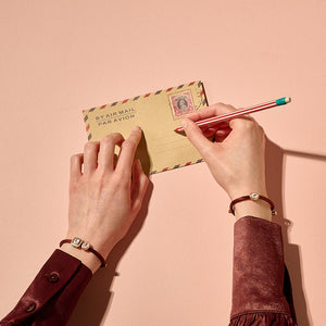 Eternal Lines - Burgundy, Pink & Gold Bracelet