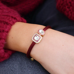 True Union - Burgundy, Orchid, Pink & Gold Diamond Bracelet