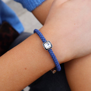 Heritage Cut - Denim Blue, Black & Silver Bracelet