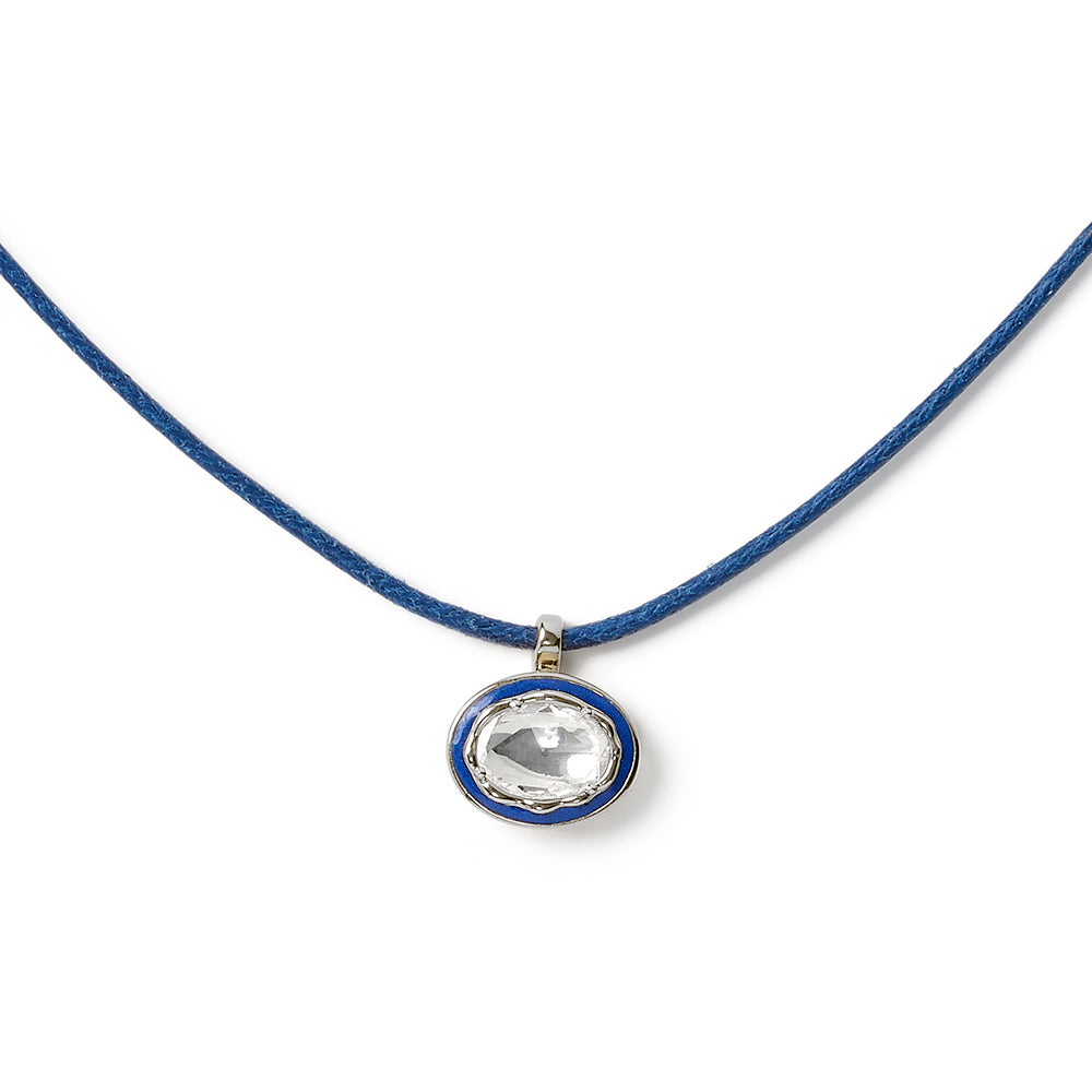 Eternal Lines - Midnight Blue & Silver Necklace
