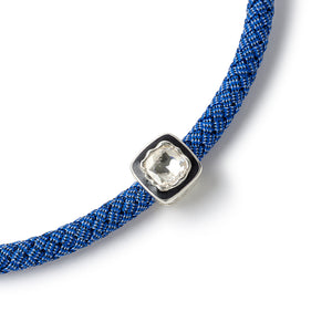 Heritage Cut - Denim Blue, Black & Silver Bracelet