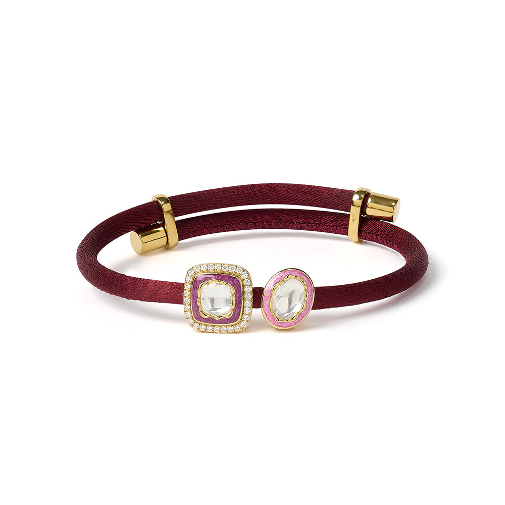 True Union - Burgundy, Orchid, Pink & Gold Diamond Bracelet