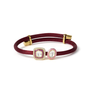 True Union - Burgundy, Orchid, Pink & Gold Diamond Bracelet