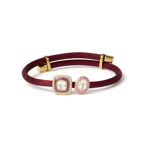 True Union - Burgundy, Orchid, Pink & Gold Diamond Bracelet