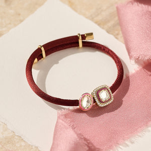 True Union - Burgundy, Orchid, Pink & Gold Diamond Bracelet