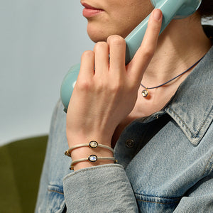 Eternal Lines - Mink, Midnight Blue & Gold Bracelet